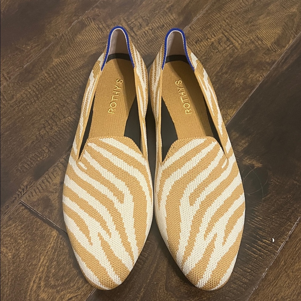 EUC Rothy's Womens Casual Zebra Patterned Loafers Size 10